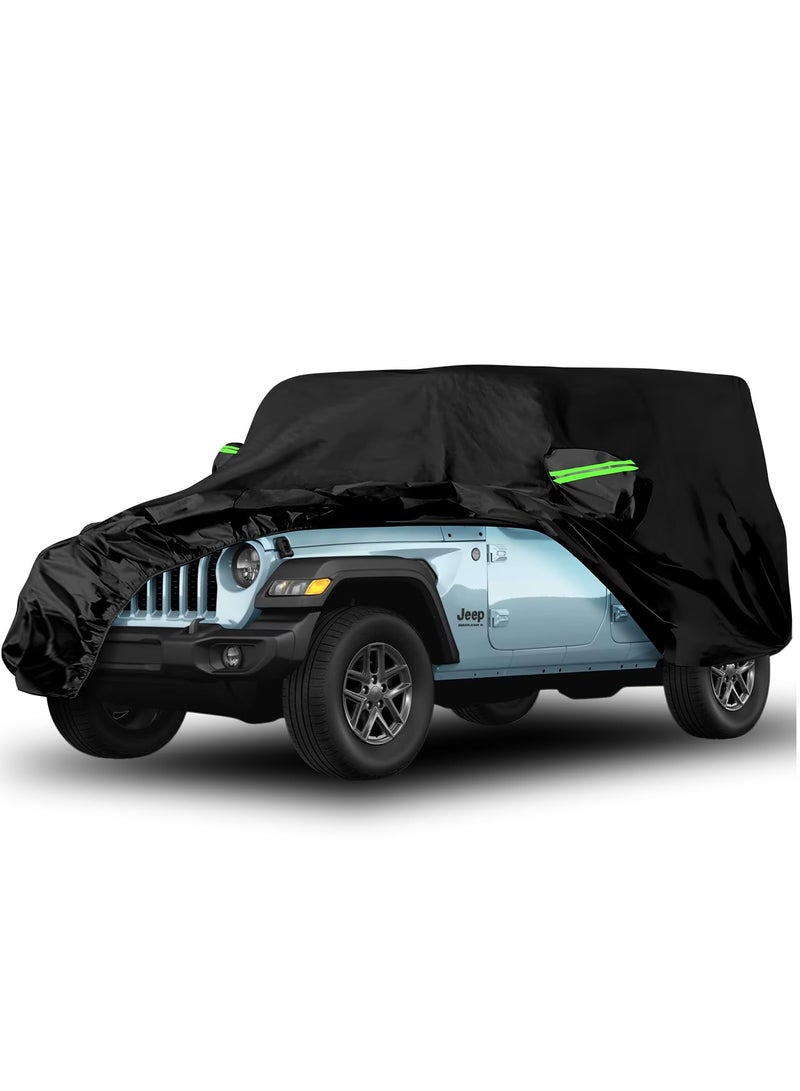كابتن تيك All Weather Waterproof Car Cover for Jeep Wrangler Outdoor UV Rain Dust Protection - Image 1