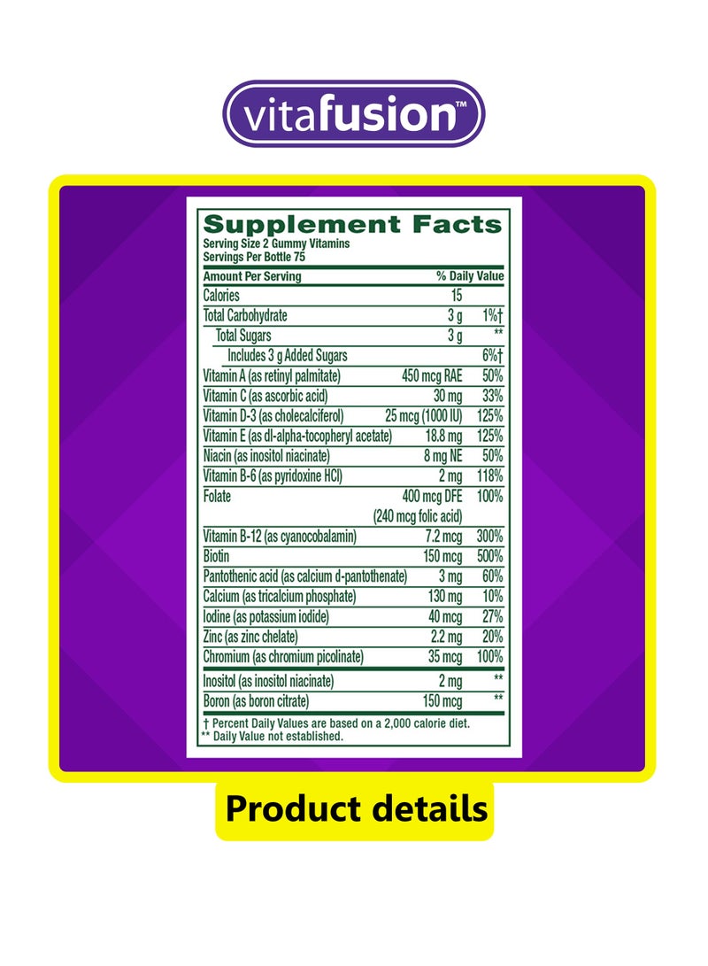 Vitafusion Adult Gummy Vitamins for Women, 120 Count - Image 2