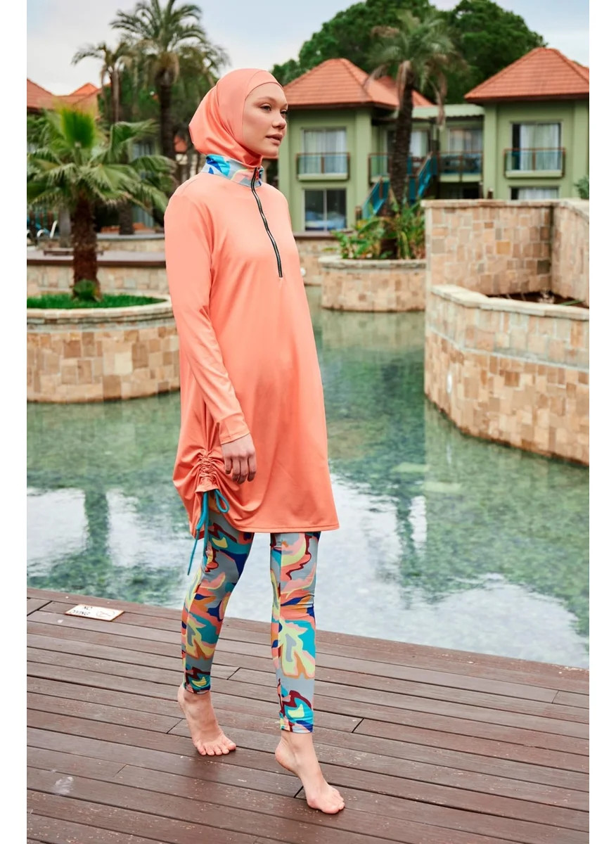 مارينا Lycra Powder Full Covered Hijab Swimsuit M2470
