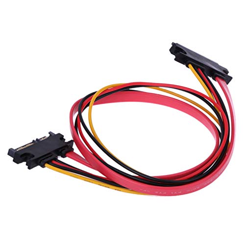 RLECS 2-Pack 50cm SATA Power Cable 22Pin (7+15) Male Plug to 22 Pin Female Jack Connector SATA Serial ATA Data Power Combo Extension Cables Wire Cords - Image 2