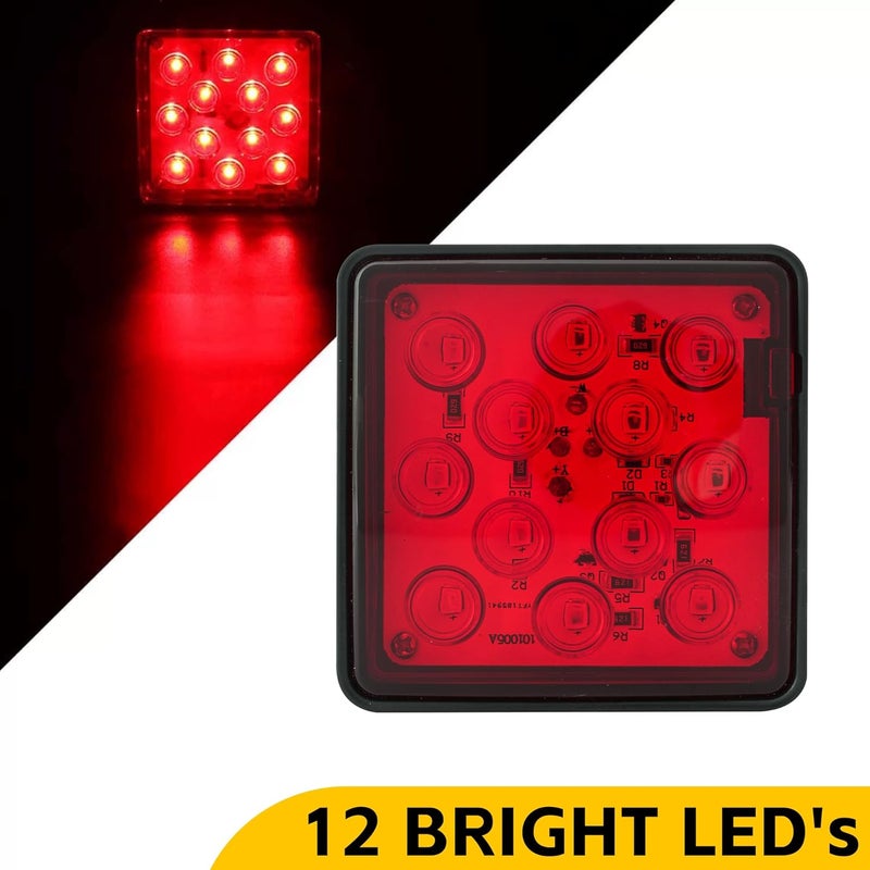 MAXXHAUL غطاء وصلة المقطورة 50021 مع 12 مصباح LED ووظائف الفرامل والأضواء الخلفية، عبوة واحدة - Image 4