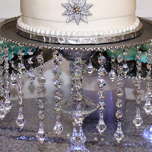 Ollain Crystal Garland 32.8Ft Glass Crystals Beaded Trim Clear Chandelier Octagon Beads Chain for Wedding Party DIY Craft Jewelry Decoration (32.8Ft/10 Strands Crystal Beads) - Image 4