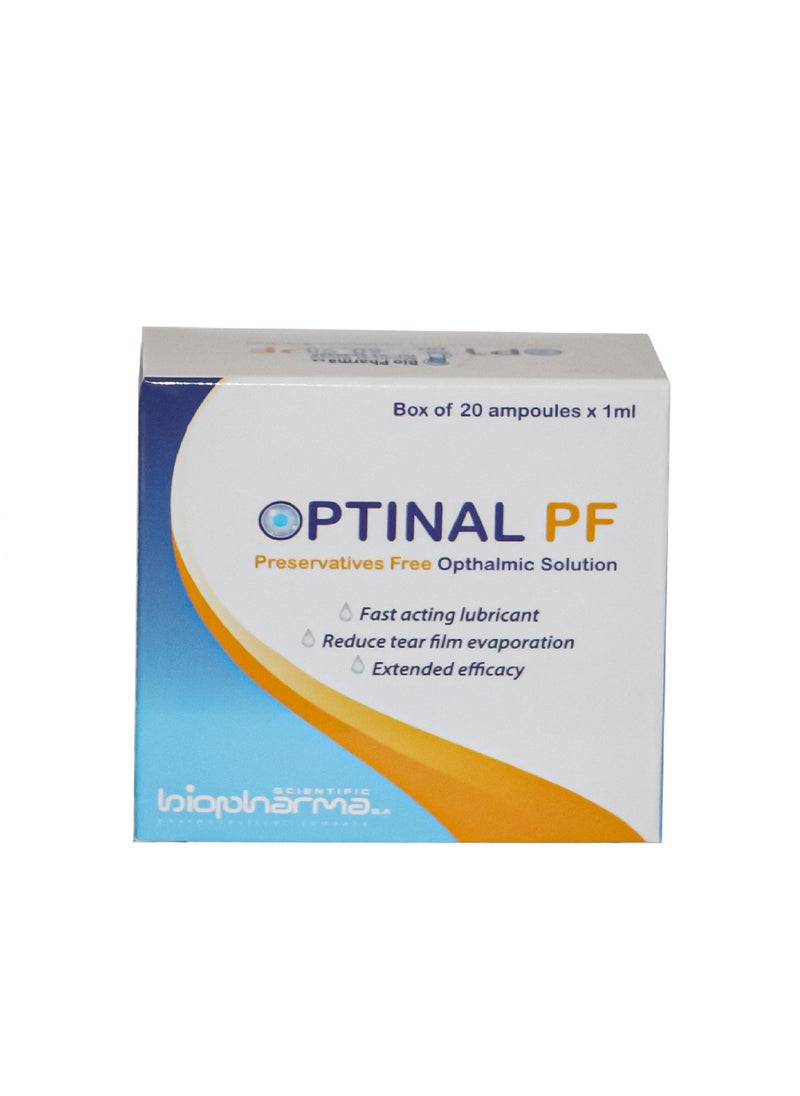 Bio Pharma - OPTINAL PF EYE DROPS 1MLX20AMP - Image 1