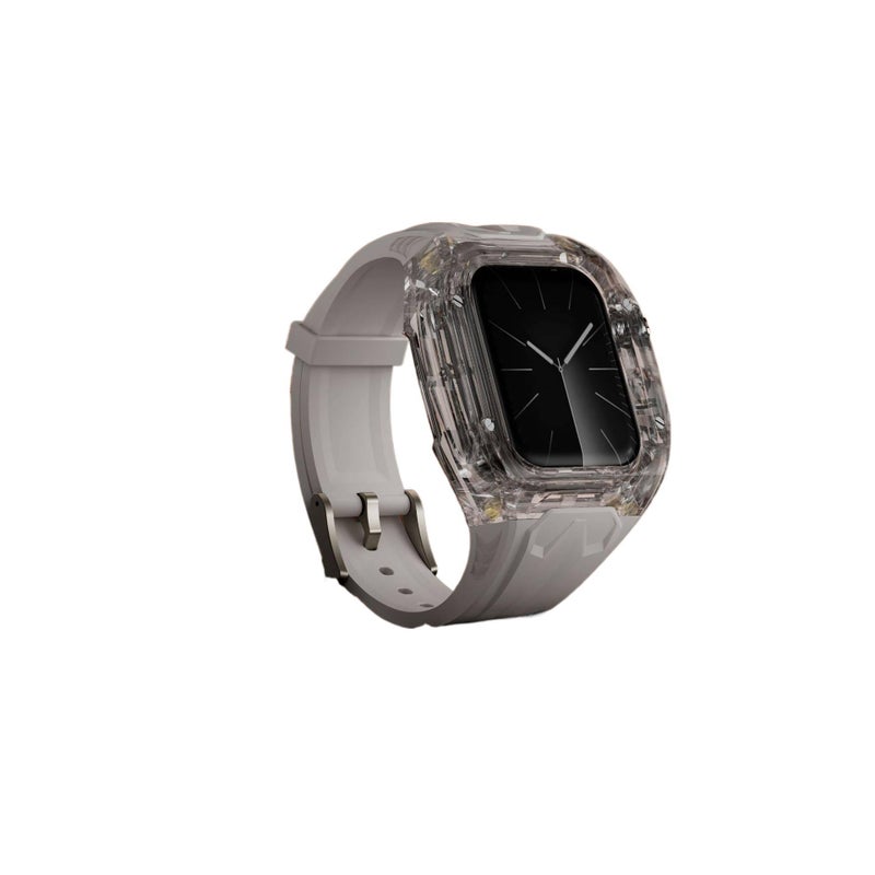AD Clear Smartwatch Band Compatible with Apple Watch with Adjustable Fit Replacement Strap for Daily Wear - Image 1