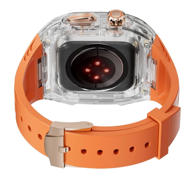 AD Clear Smartwatch Band Compatible with Apple Watch with Adjustable Fit Replacement Strap for Daily Wear - Image 5