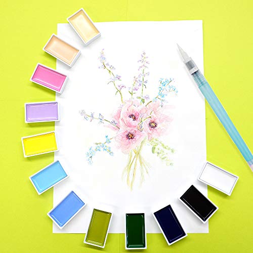 Kuretake GANSAI TAMBI Watercolor paint set 48 Colors, Professional-quality art supplies for artist, drawing, sketch, Non-Toxic, Made in Japan - Image 4