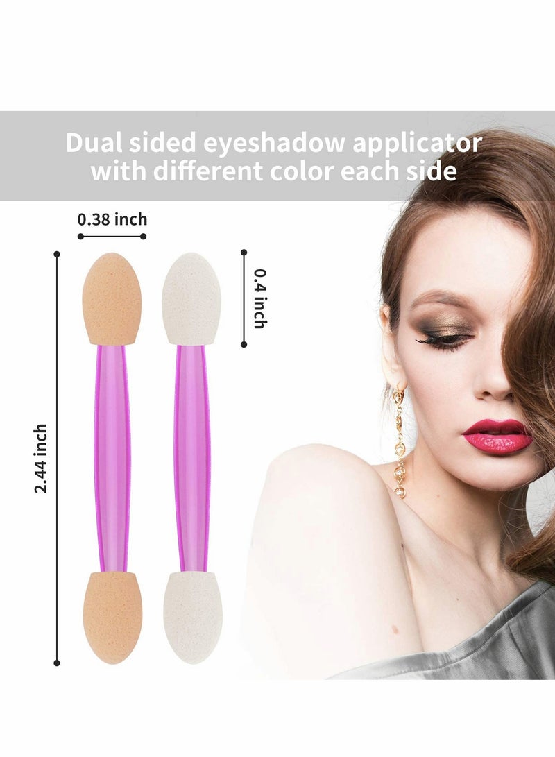 100 Pcs Double Sided Eyeshadow Applicators with Storage Case - Image 4