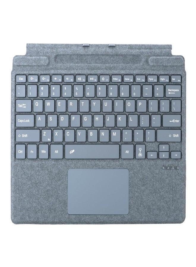 موبي لوحة مفاتيح mobee لأجهزة Microsoft Surface Pro Copilot+ (الإصدار الحادي عشر) / Pro 11 / Pro 10 / Pro 9 / Pro 8 / Pro X، مقاس 13 بوصة، غطاء كتابة قابل للفصل مع لوحة لمس، إضاءة خلفية بسبعة ألوان، حامل قلم (أزرق جليدي) - Image 1
