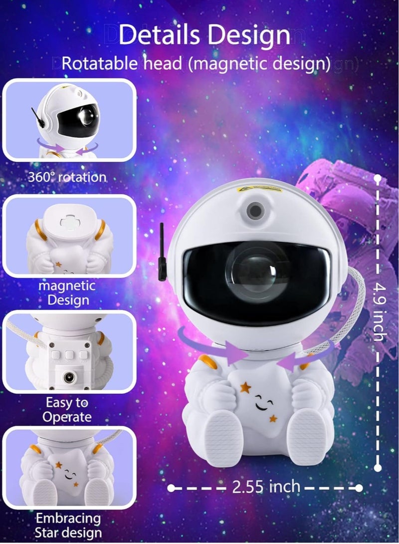 ELTRAZONE Astronaut Starry Sky Projector, LED Night Light Starry Sky with Remote Control 360° Rotation 16 Modes Galaxy Light Projector for Children Adults Bedroom Room Decoration Party Ambience - Image 1