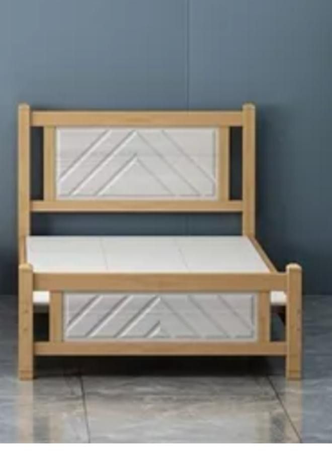 SULSHA Modern Wooden Bed Single Size 90x190 With Premium Orthopedic Medical Mattress
