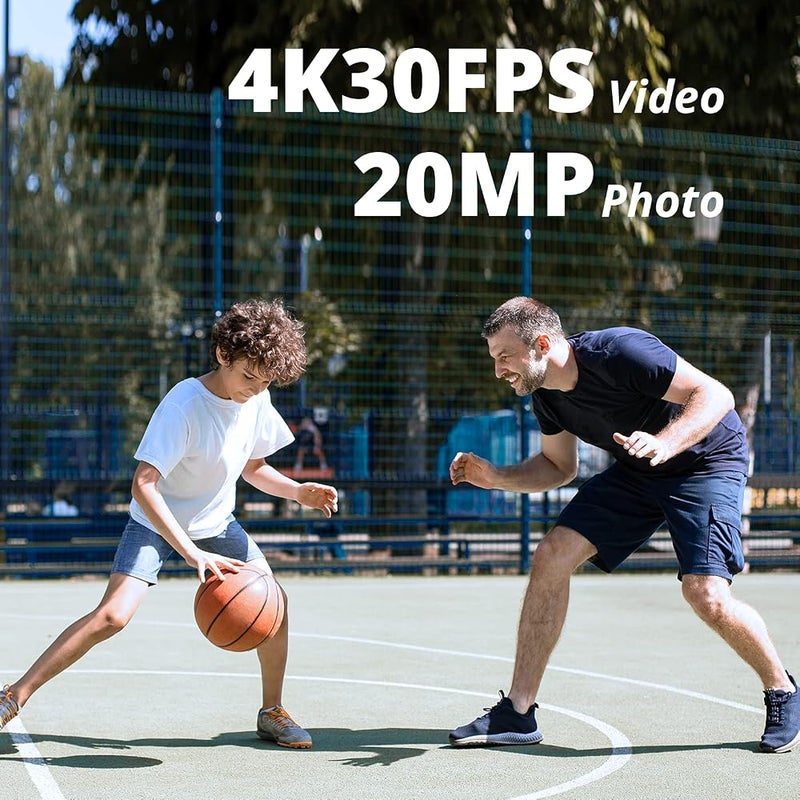 AKASO Brave 4 Pro 4K30FPS Action Camera - 131ft Underwater Camcorder Waterproof Camera with Touch Screen Advanced EIS Remote Control 5X Zoom Underwater Camera Support External Mic - Image 2