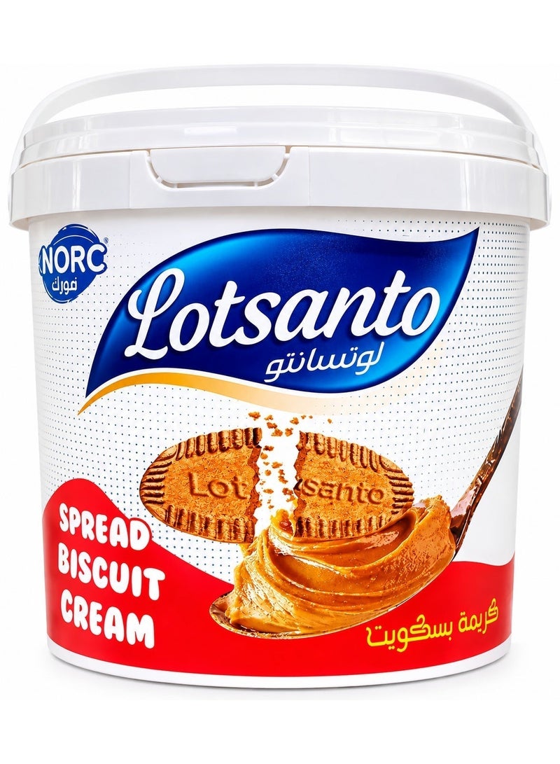 Lotus Lotsanto Biscuit Spread Cream - 1 kg | Smooth Speculoos Cookie Butter - Image 1