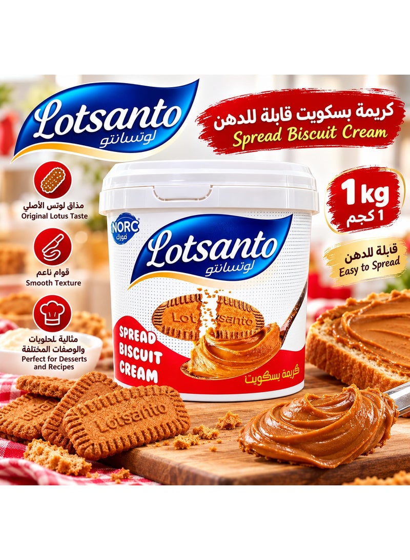 Lotus Lotsanto Biscuit Spread Cream - 1 kg | Smooth Speculoos Cookie Butter - Image 2
