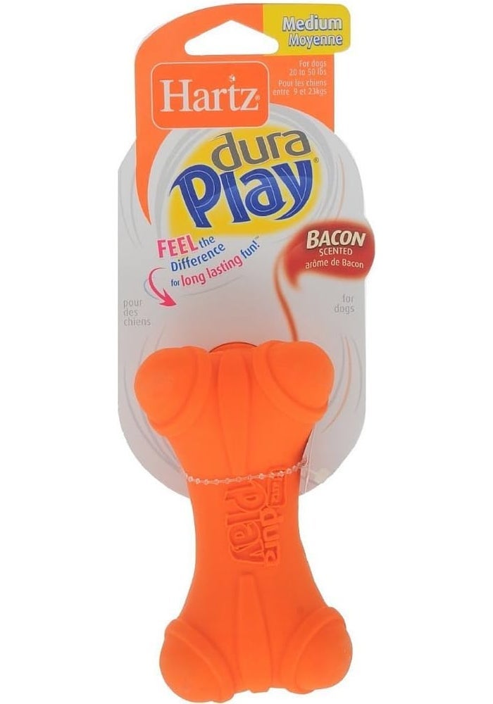 Hartz Dura Play Medium Dog Toy - Bacon Scented Chew Toy for Medium Breeds