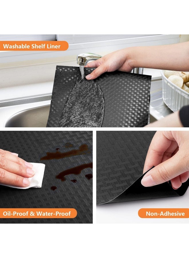 KayJen Food Grade EVA Anti Slip Washable MatSheet for Fridge, Kitchen, Drawer, Shelf Liner, Table (Black Crossed Stripe, 45 cm X 5meter) - Image 4