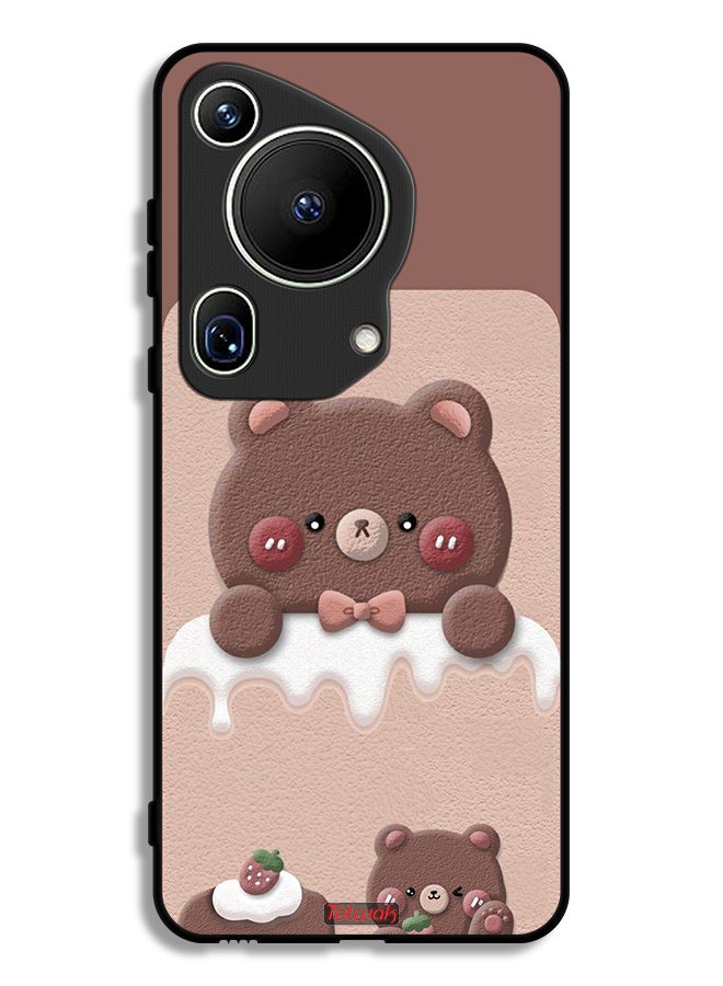 Tolwak Huawei Pura 70 Ultra Protective Case Cover Bear Strawberry - Image 1