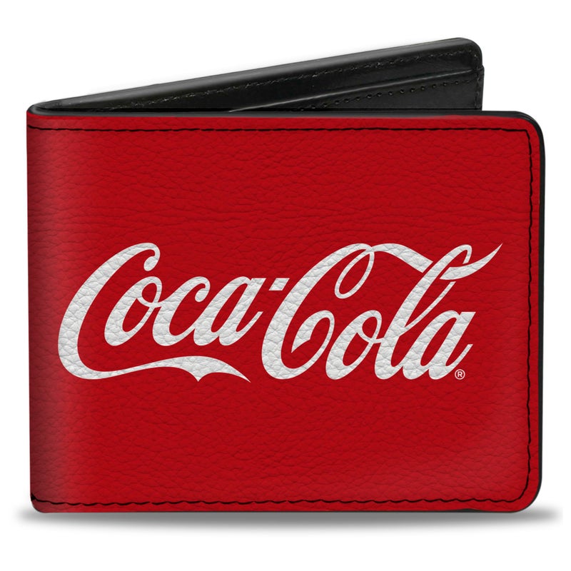 Buckle Down BuckleDown The CocaCola Company Wallet Bifold Coca Cola Coke Script Logo Repeat Red White Vegan Leather - Image 2