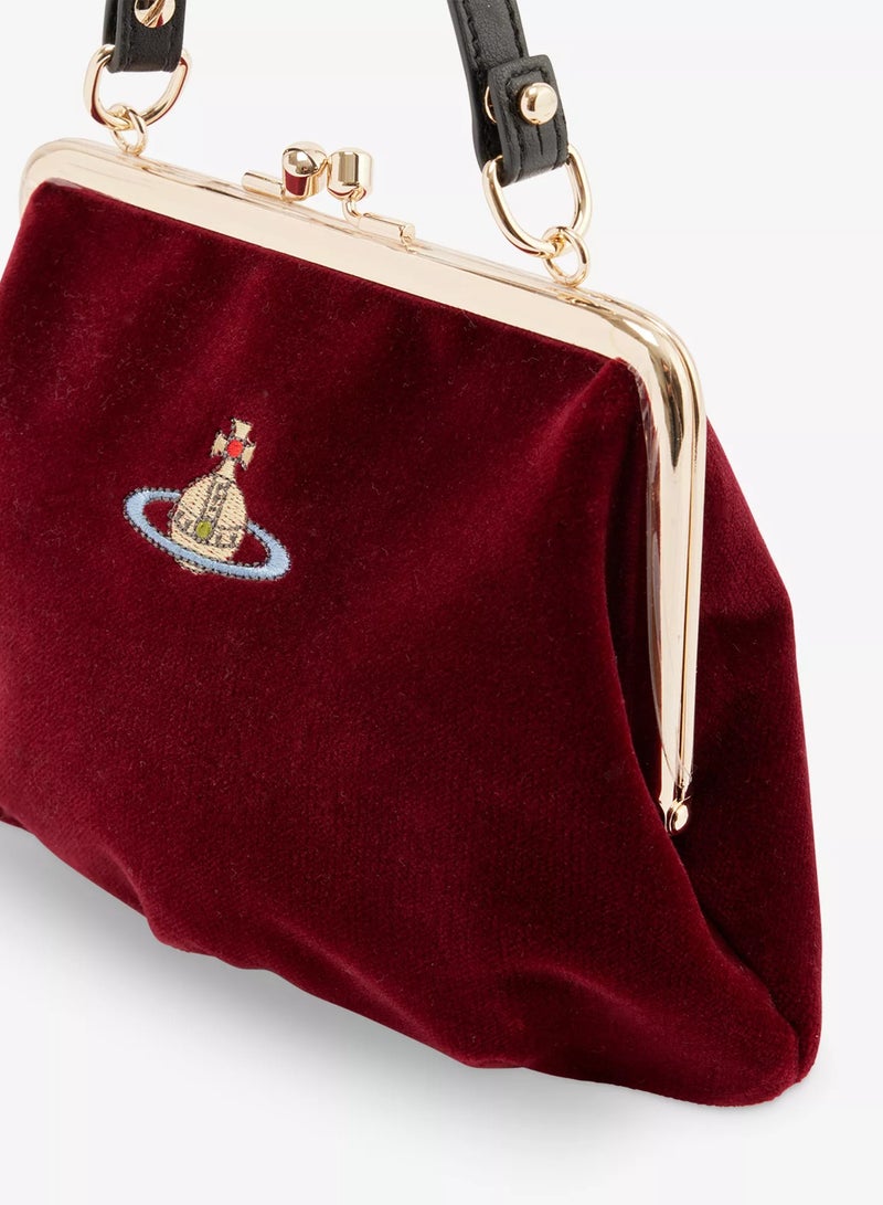 فيفيان ويستوود حقيبة كروس بودي من المخمل بتصميم زلابية - Image 3