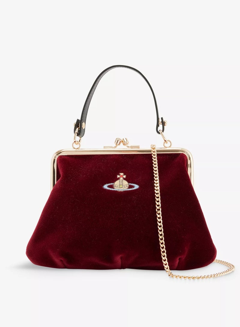 فيفيان ويستوود حقيبة كروس بودي من المخمل بتصميم زلابية - Image 1