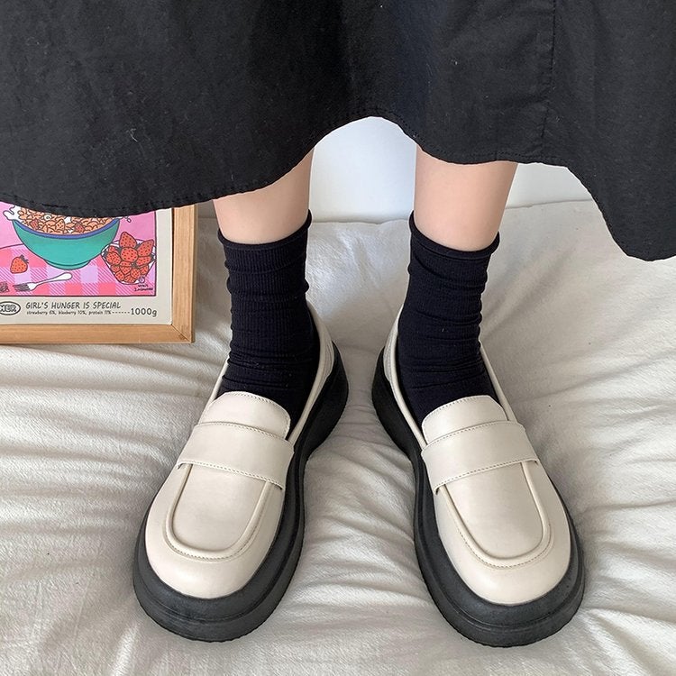 Women's PU Loafers, Round Toe, Casual - Image 4