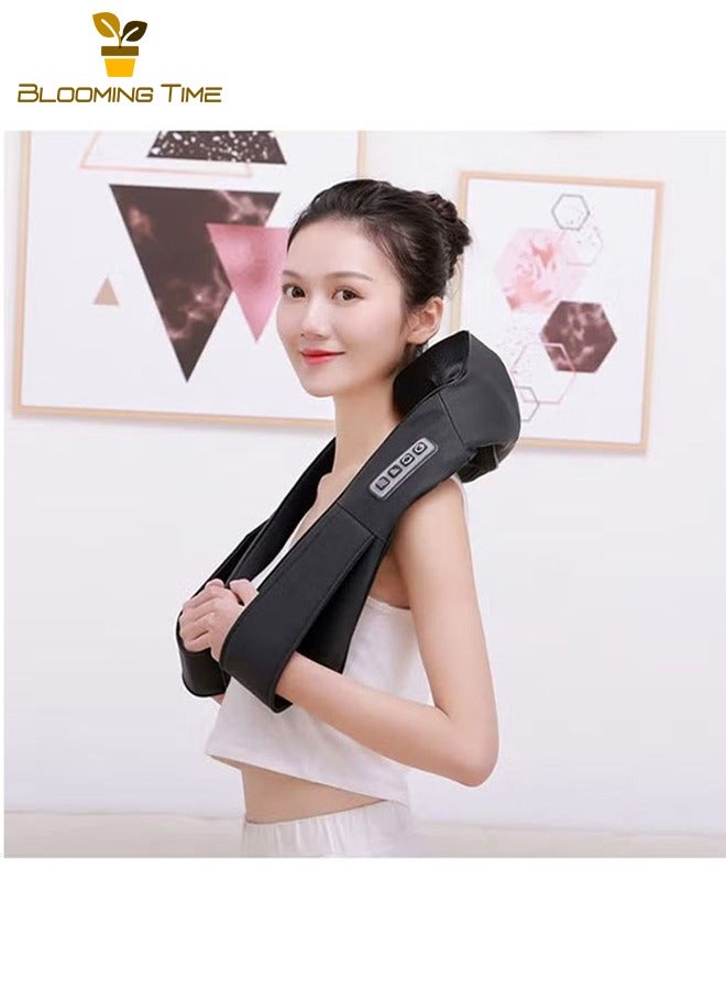 BLOOMING TIME Shiatsu Nape And Back Massager Heating, Electric Deep Tissue Kneading Neck And Shoulder Massage, Household Hot Compress Cervical Spine Massager, Neck, Waist And Back Massager  - Image 1