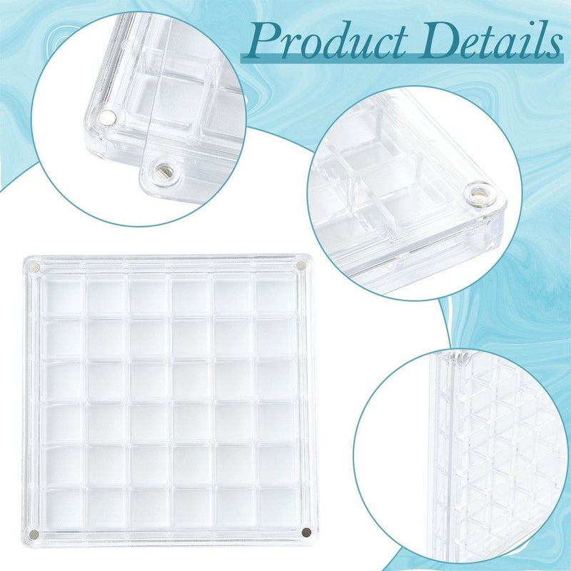 3 Pack Clear Acrylic Magnetic Closure Jewelry Storage Boxes - Image 3