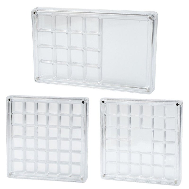 3 Pack Clear Acrylic Magnetic Closure Jewelry Storage Boxes - Image 1