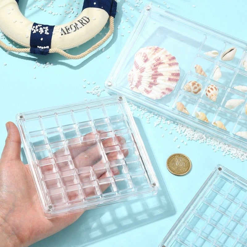 3 Pack Clear Acrylic Magnetic Closure Jewelry Storage Boxes - Image 2