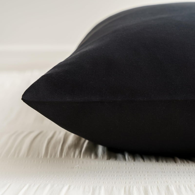 NiNi ALL Body Pillow Cases 100% Brushed Microfiber Black Pillowcases 1 Pack Soft & Breathable All Seasons Pillow Covers with Envelope Closure for Women Men  20x54 Inches - Image 4