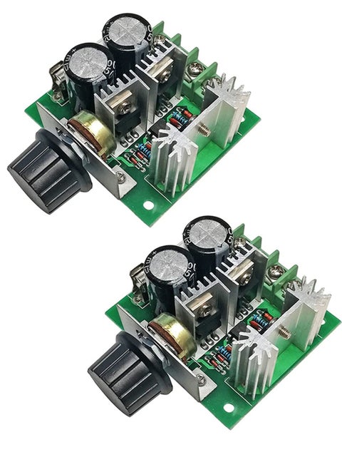 PWM DC Motor Speed Controller, DC12V-40V 10A 13KHz Variable Regulator Voltage Dimmer with Knob for Arduino（2Pices）