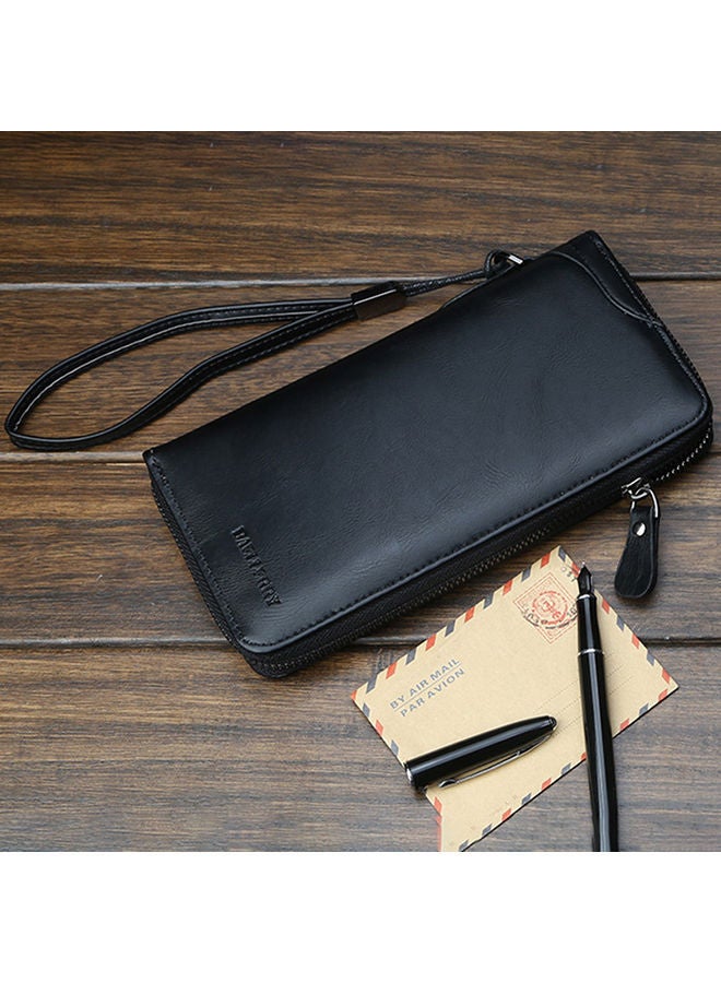 نيبمينينت محفظة طويلة بسحَّاب ومدلاة من الجلد الصناعي أسود - Image 2