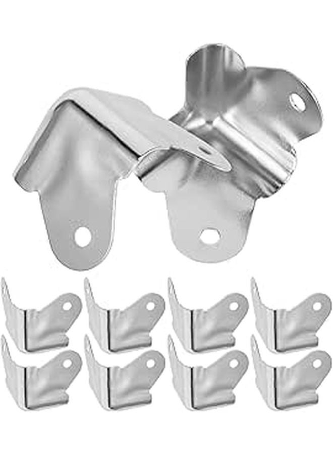 Chrome Plated Metal Corner Protectors 10pcs for Furniture Edges Tables Desks Wooden Boxes - Image 1