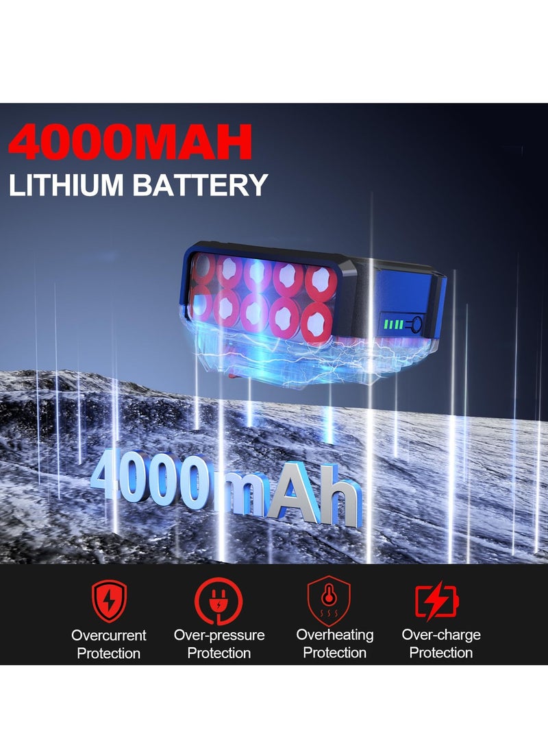 ET-LIFE Cordless Impact Wrench, 780Nm Brushless 1/2 inch Impact Wrench, 4300 RPM High Torque Impact Gun with 4 Sockets, 1x 4.0Ah Battery Electric Impact Wrench for Car Home - Image 4