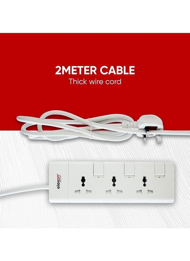 elexon - 3 Way Power Extension With 2M Cable - Image 1