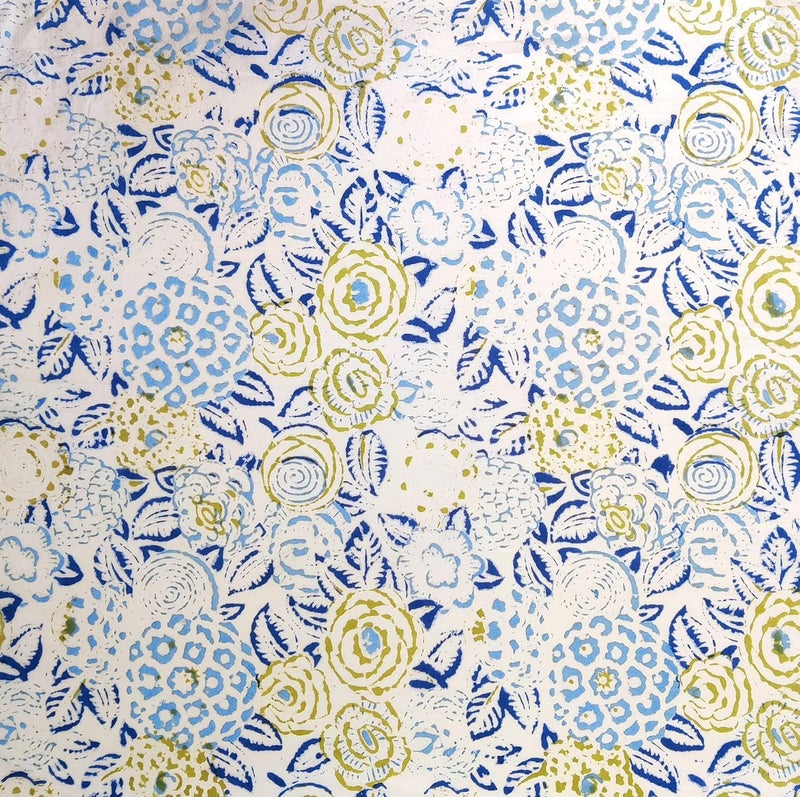 AVKA Studio Block Print 100 Soft Cotton Napkins 18x18 inches  Washable Cloth Dinner Napkins Set of 12  Everyday Use or Dinner Party and Events  White and Blue Lightweight Indian Fabric - Image 4