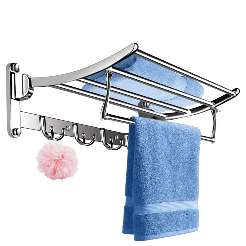 Fortune FORTUNE Stainless Steel Folding Towel Rack for BathroomTowel StandClothes HangerBathroom Accessories 24 Inch Apple Towel Ring  - Image 2