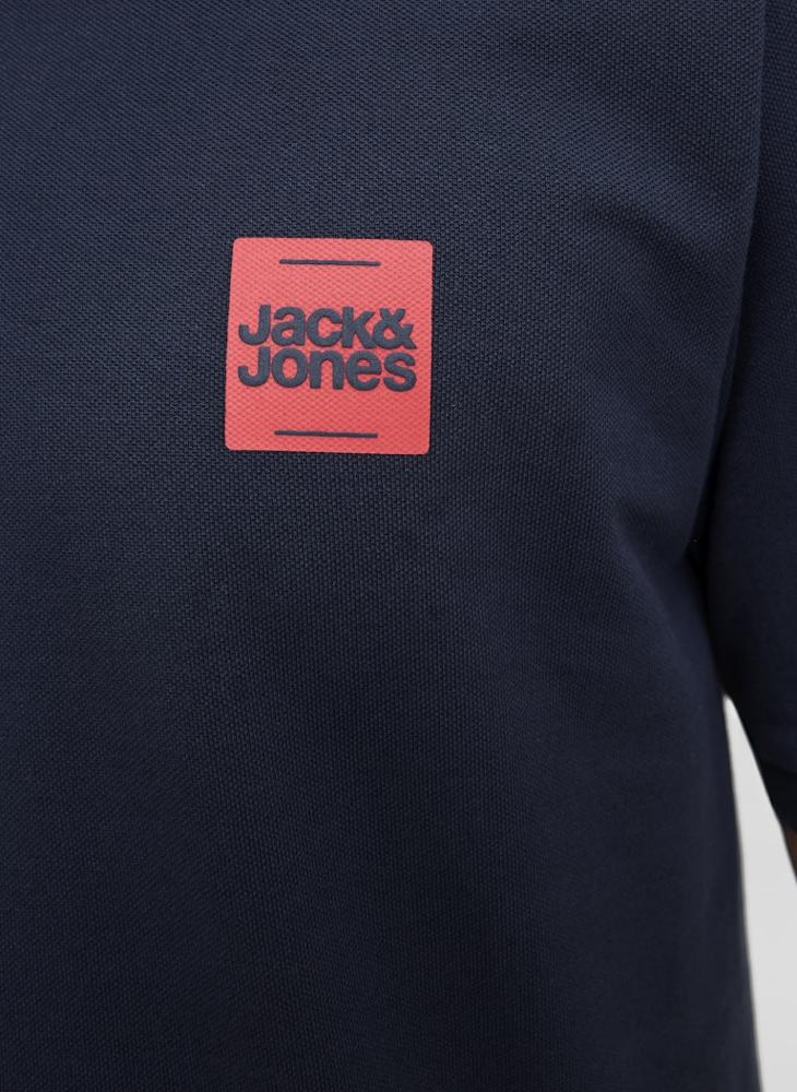 جاك اند جونز جيه جيه براندي بولو بأكمام قصيرة - Image 4