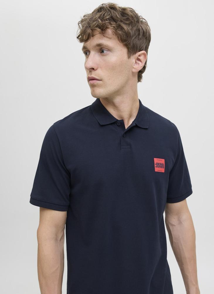 جاك اند جونز جيه جيه براندي بولو بأكمام قصيرة - Image 5