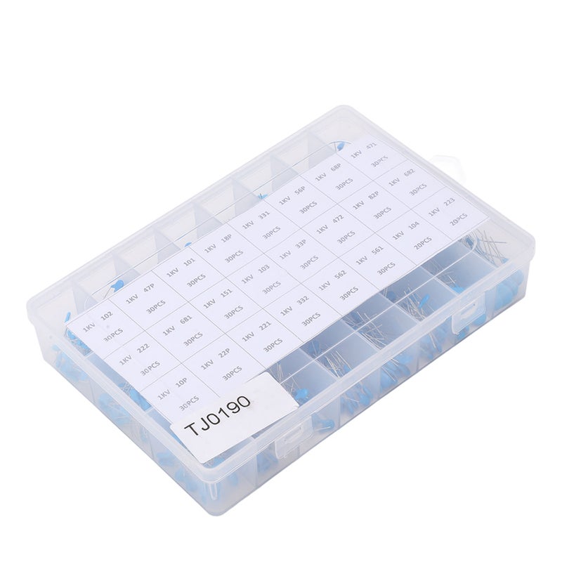 700Pcs Ceramic Capacitor 1KV High Voltage 24 Values Assortment Kit Set for Radio TV - Image 4
