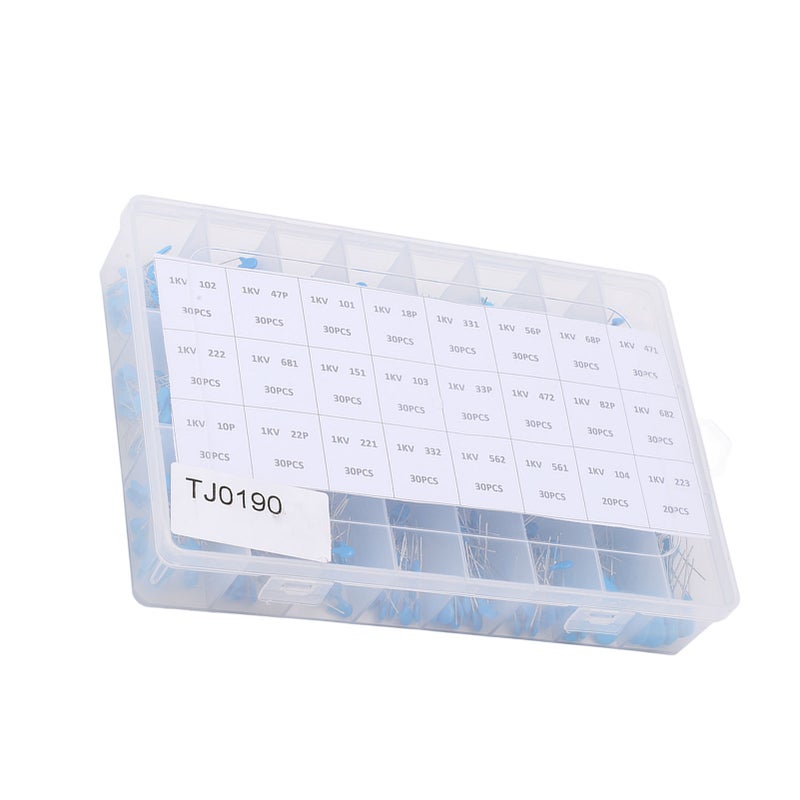 700Pcs Ceramic Capacitor 1KV High Voltage 24 Values Assortment Kit Set for Radio TV - Image 3