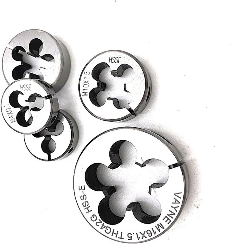 Round Threading Dies Round Threading Die HSSE Metric ar-d Fine Thread Round Die M1.6 M1.8 M2 M2.2 M2.5 M2.6 M3 M3.5 M4 M4.5 M5 M5.5 M6 M7 M8 M9 Screw Threading Dies(M9X1)(M5x0.9) - Image 2