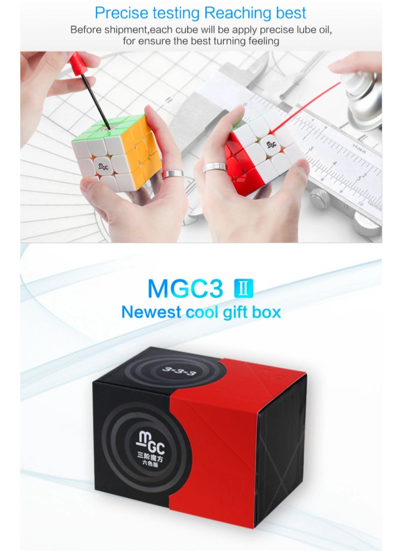 واي جيه YJ MGC 3X3 PRO V2 مكعب السرعة المغناطيسي بدون ملصقات  - Image 3