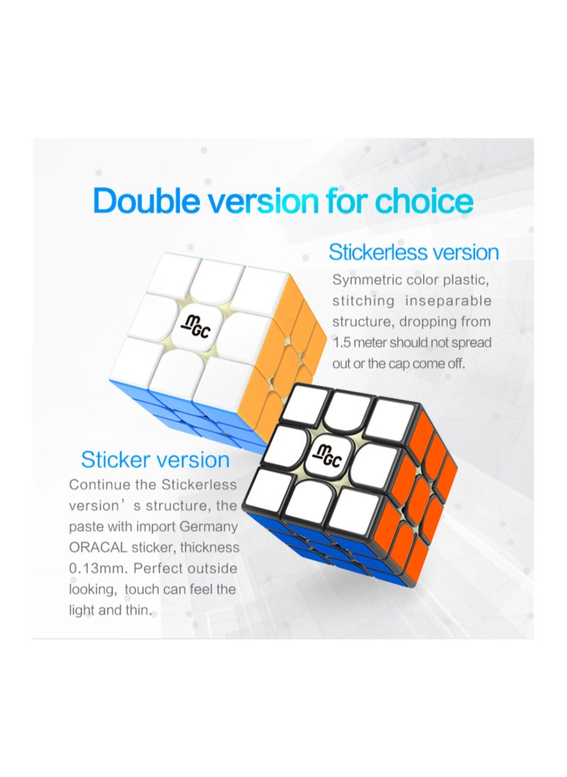 واي جيه YJ MGC 3X3 PRO V2 مكعب السرعة المغناطيسي بدون ملصقات  - Image 2