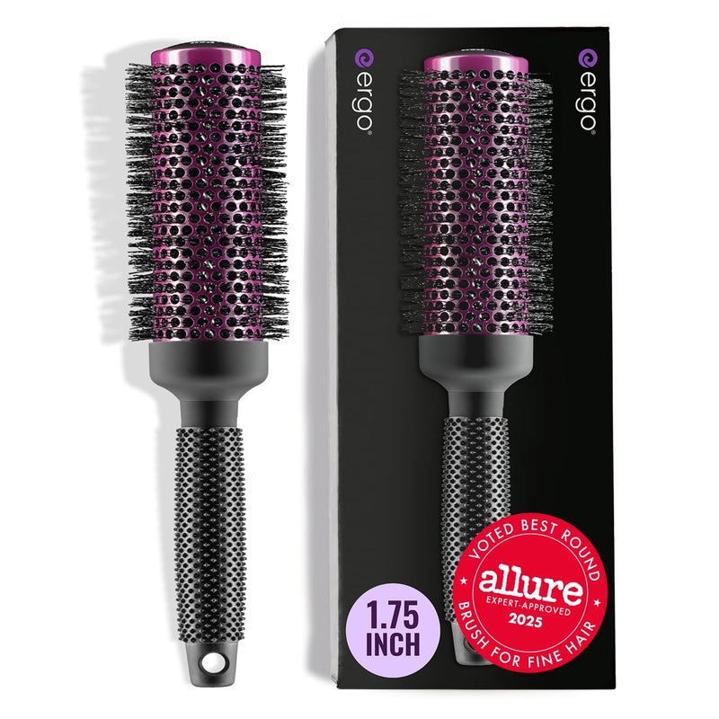 ERGO Super Gentle Round Hair Brush for Blow Out - Salon Quality Salon Brushes for Women - Volumizing Blowout Brush - Wet & Dry Use - ERG43: 1.75 - Image 1