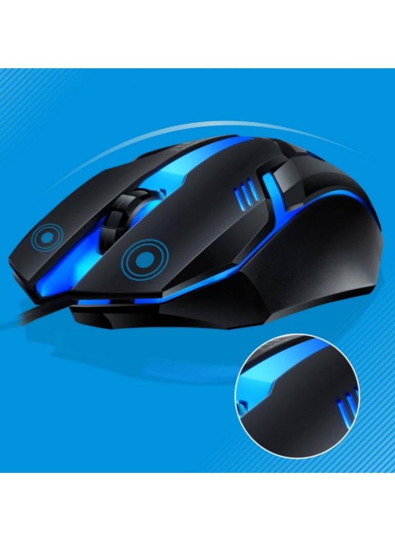 جي21 مجموعة مكونة من لوحة مفاتيح وماوس بإضاءة LED للألعاب أسود  - Image 4