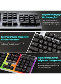 G21 Led Gaming Keyboard With Mouse Set Black  - Image 5