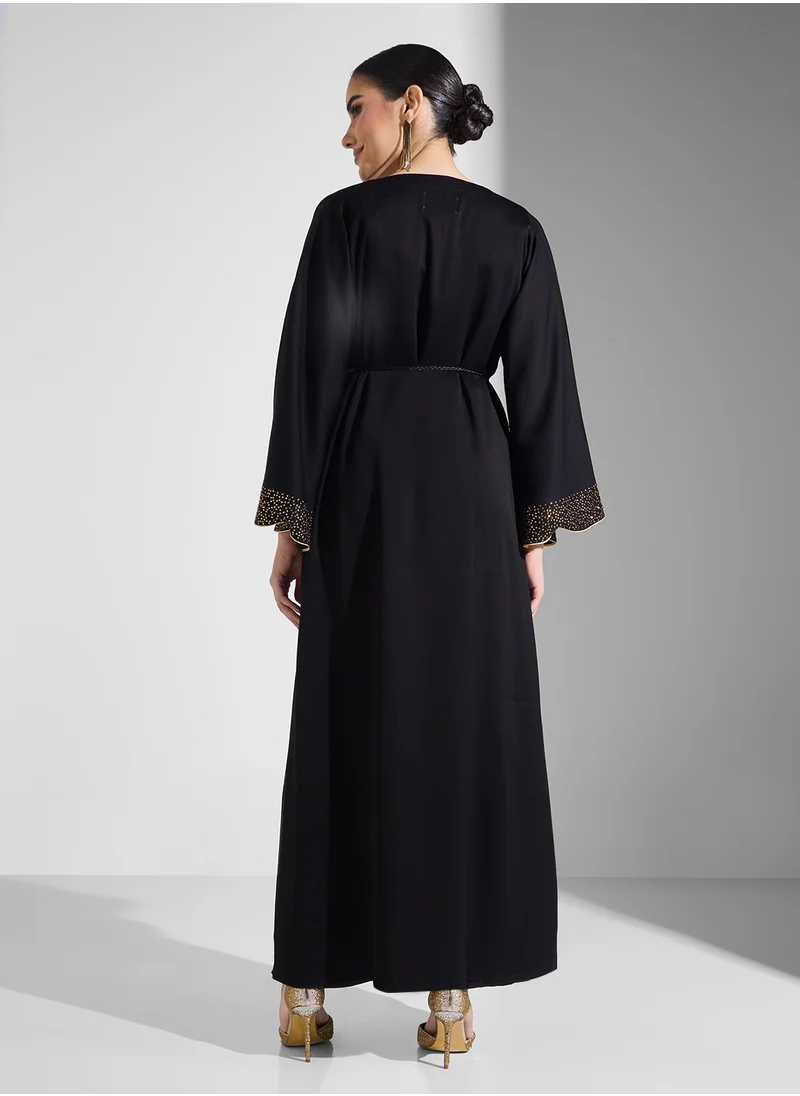 ارابيان كلوزيت Embellished Abaya With Belt