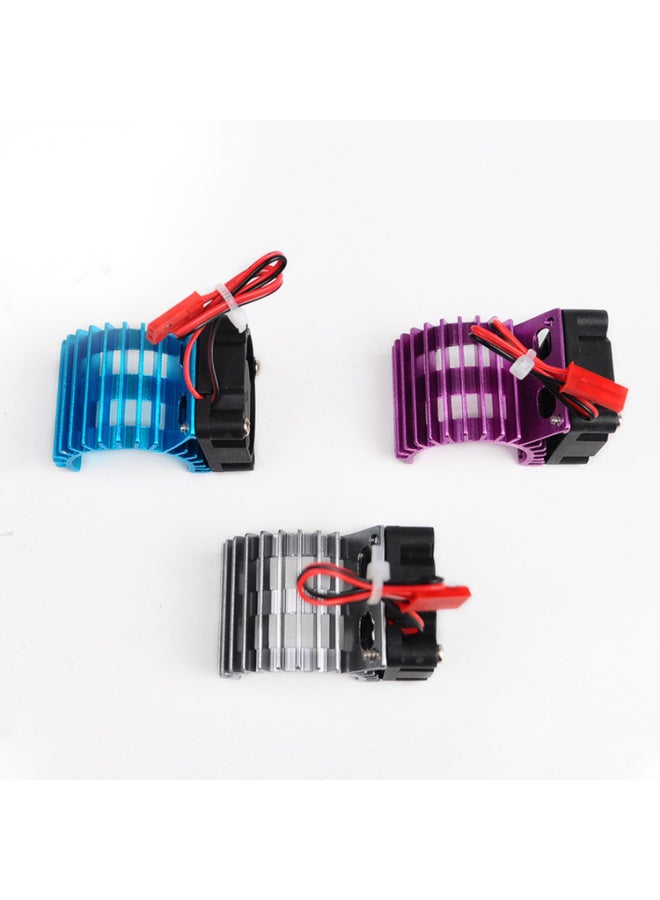 HSP1:16 Suitable For Motor Motor 380 Model Car Radiator Heat Shield Heat Sink With Cooling Fan-Color:Black  - Image 3