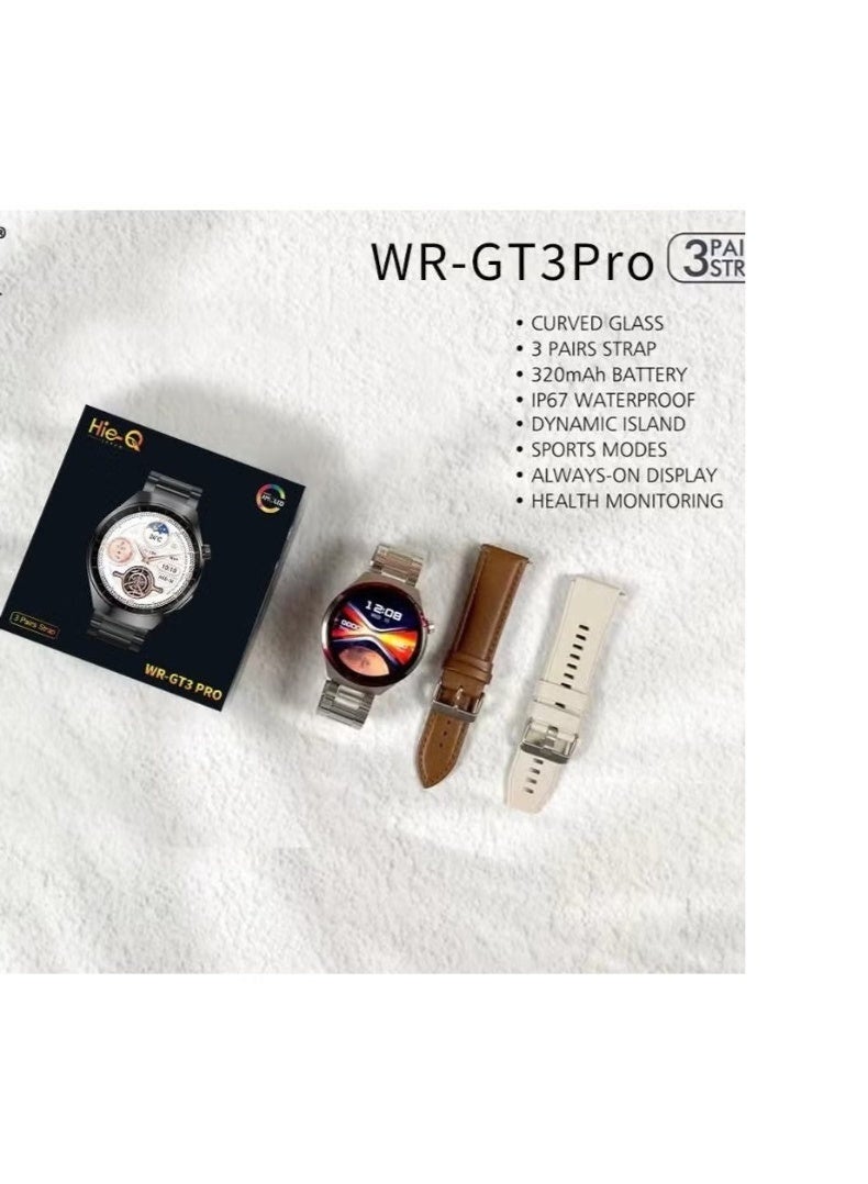 Hie-Q WR-GT3 PRO Smartwatch with HD Display, Fitness Tracking, Heart Rate & Sleep Monitoring, Multi-Sports Modes, Waterproof Design, All-Day Activity Monitoring - Image 2