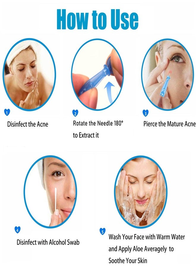 Ybaoo 65Pcs Disposable Blackhead and Blemish Remover Tools for Acne, Whitehead, Comedone Removal - Pimple Popper Set for Travel,Salon and Home Use - Image 5